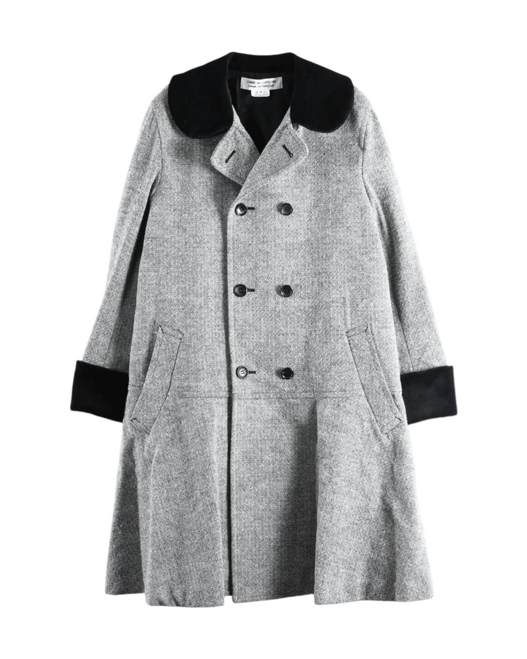 Comme des Garçons Gray Double-Breasted Coat
