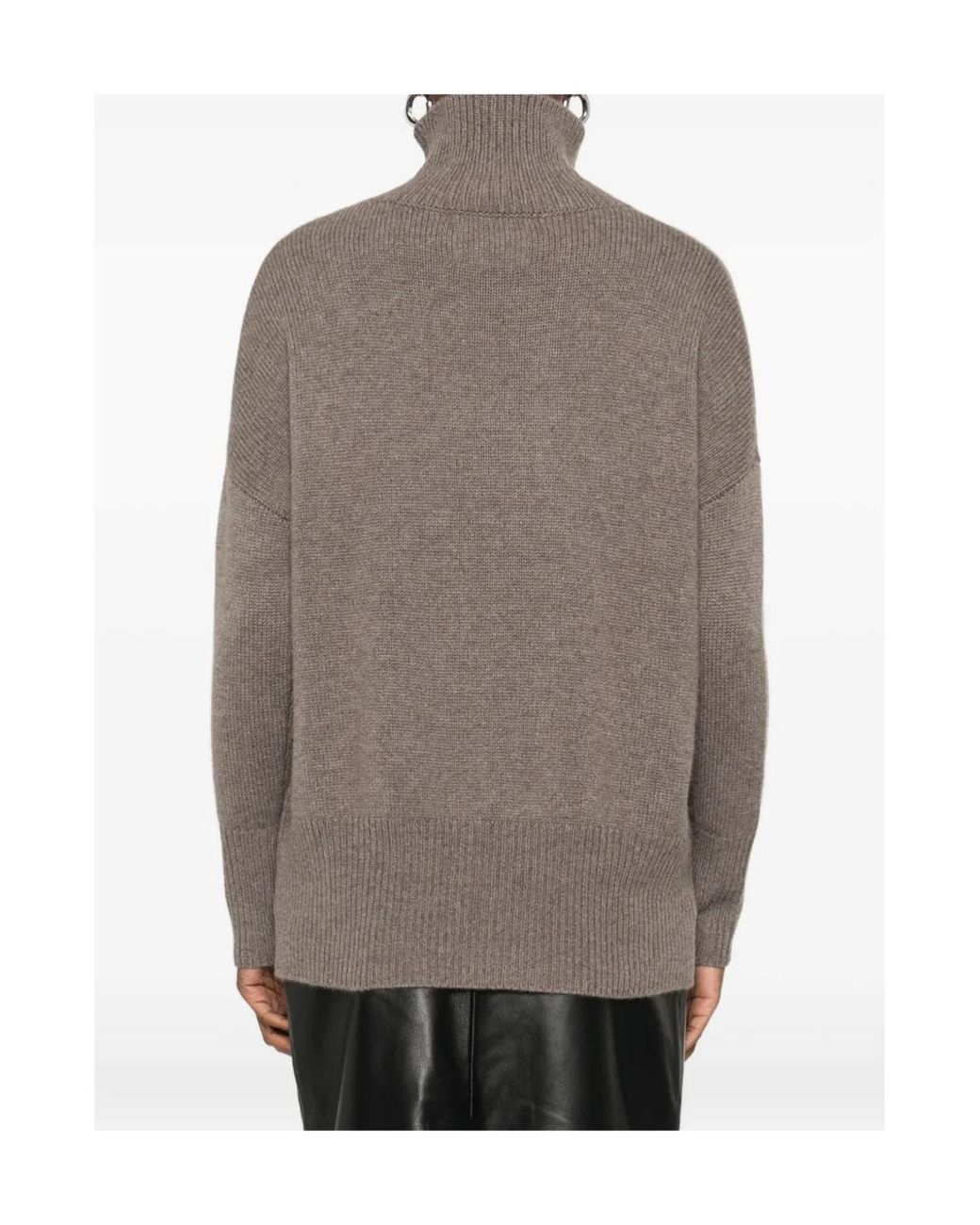 Lisa Yang Gray Heidi High Neck Knitwear