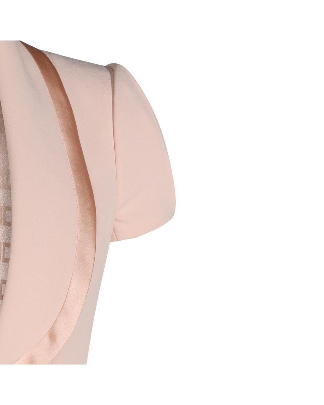 Elisabetta Franchi Pink Shawl Collar Mini Dress