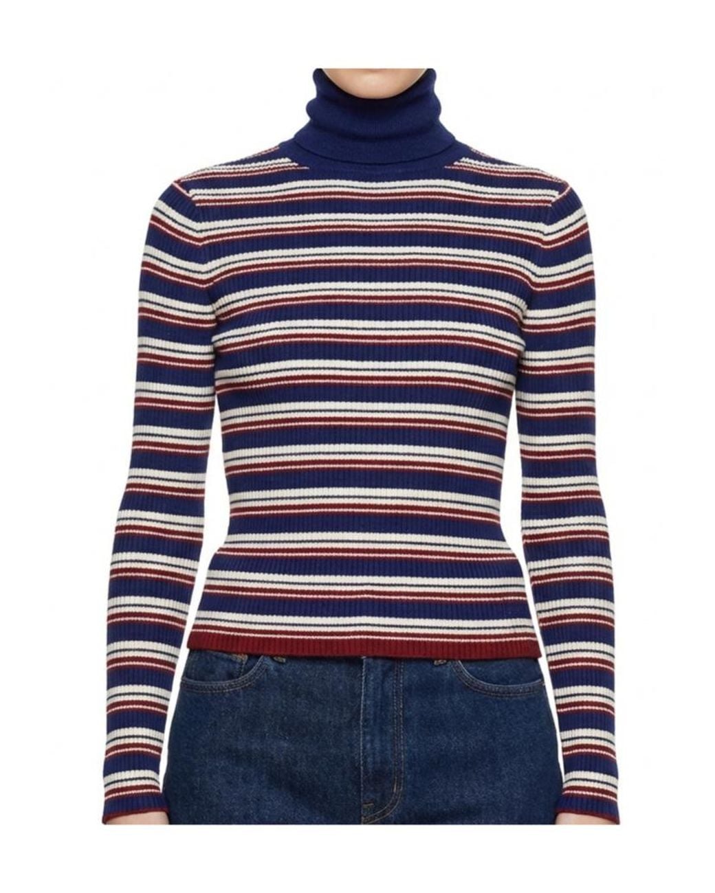 Céline Blue Turtleneck Sweater