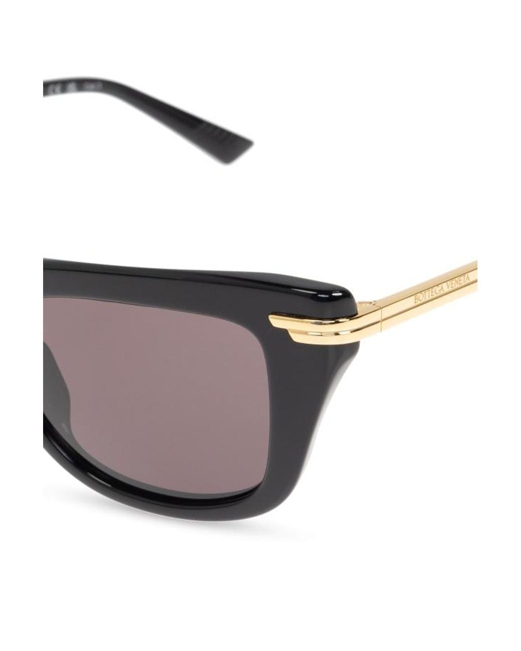 Bottega Veneta Metallic Eyewear Rectangular Frame Sunglasses