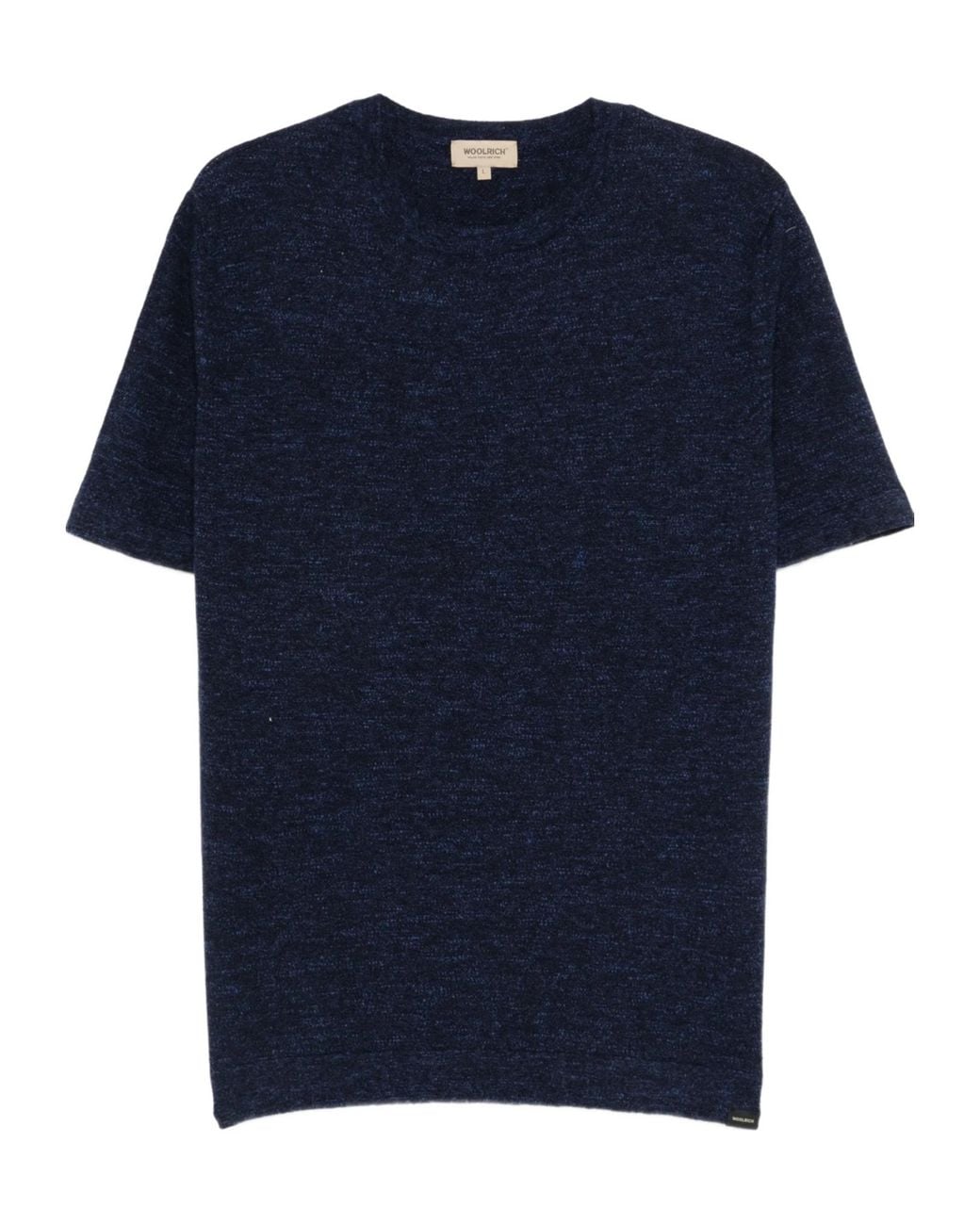 Woolrich Blue Crew-Neck Knitted T-Shirt for men