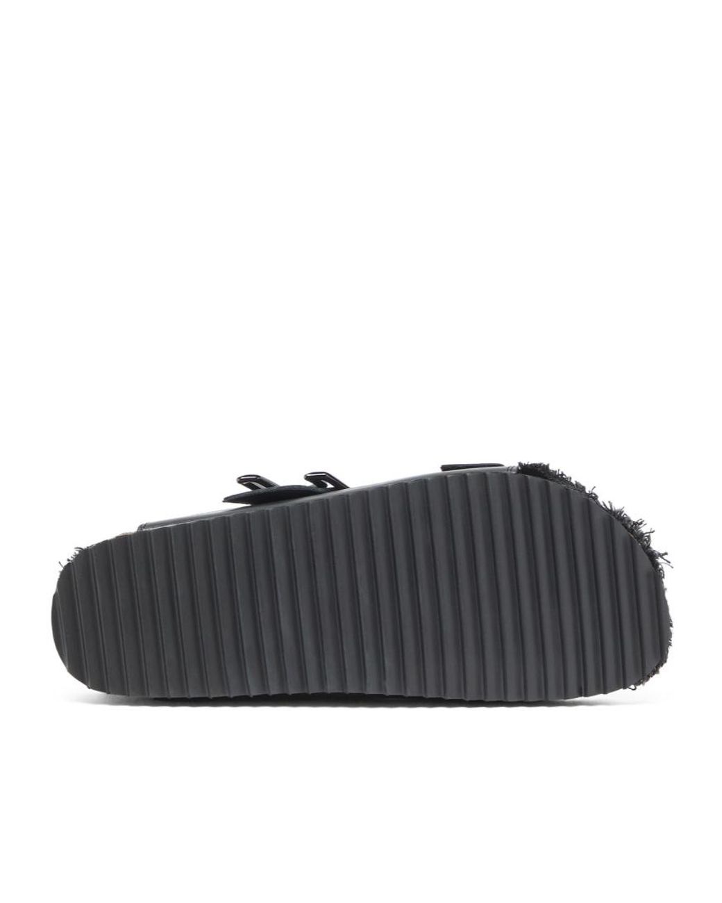 DIESEL Black D-Woodstock Slides for men