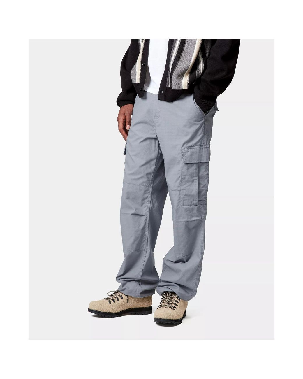 Carhartt Gray Regular Fit Cargo Pants for men