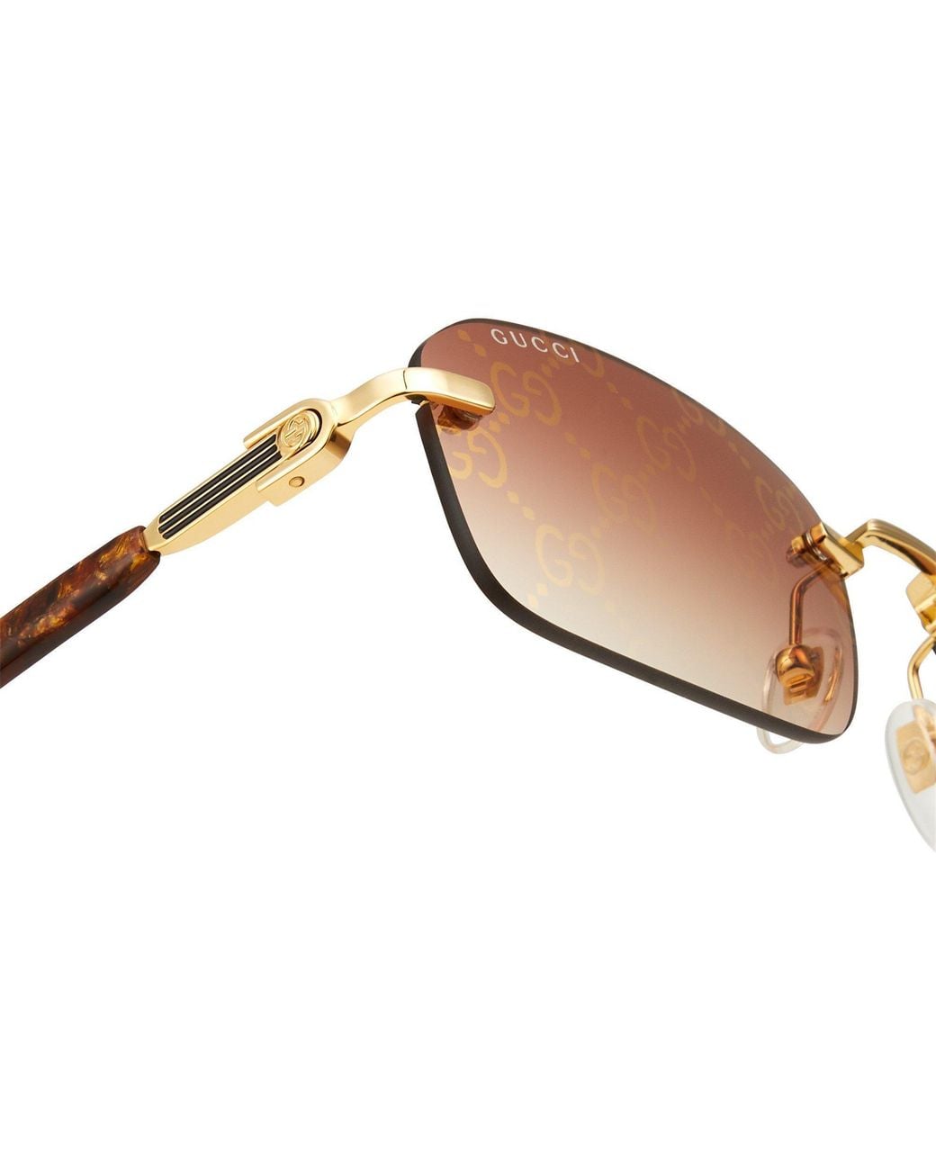 Gucci Multicolor Rectangle Sunglasses for men