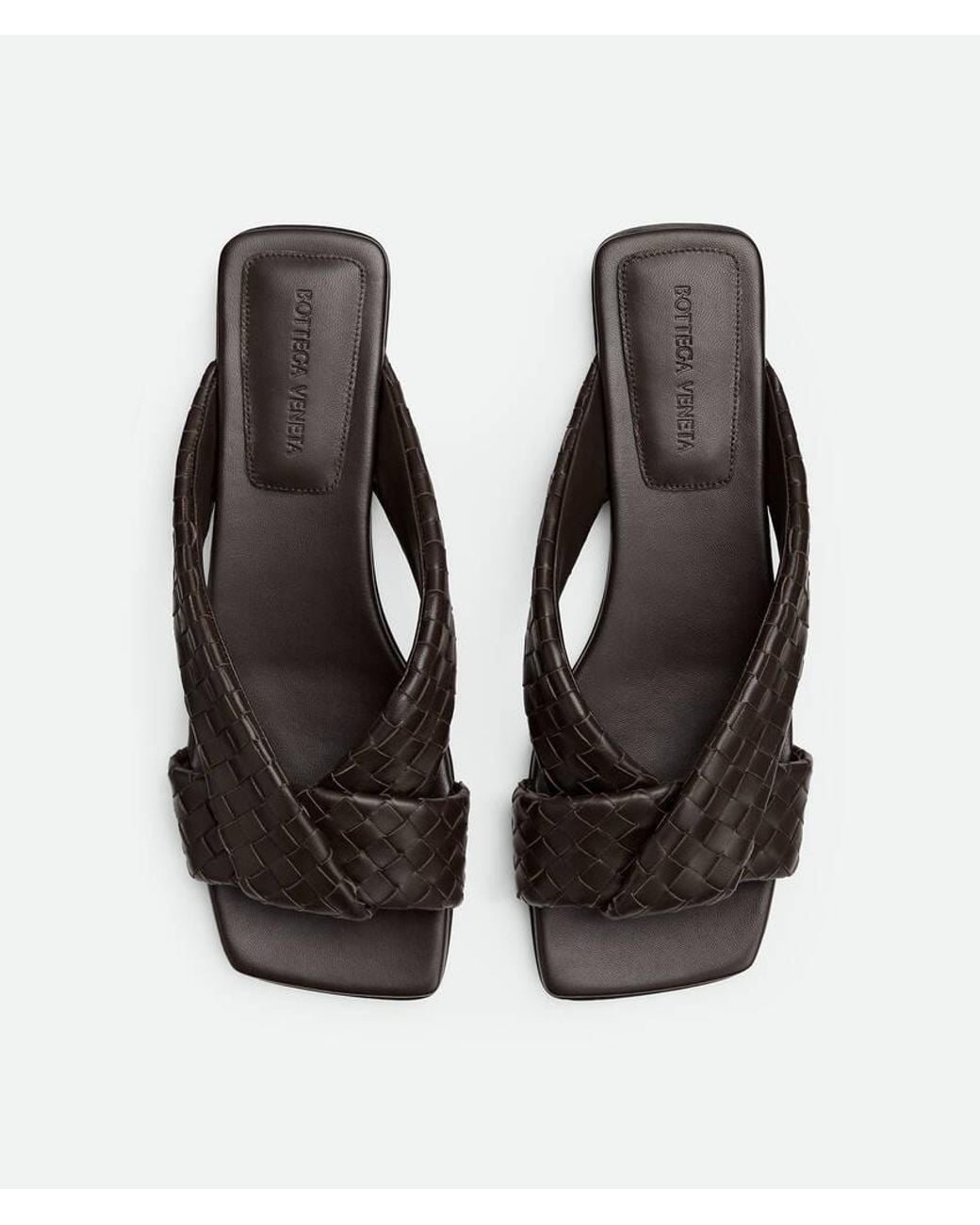 Bottega Veneta Brown 'Riva' Slides