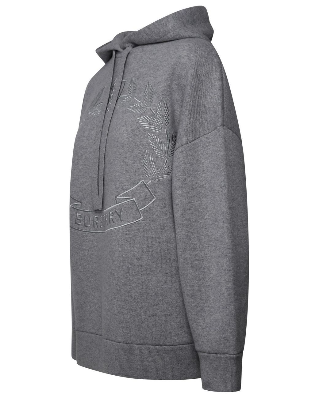 Burberry Gray Oak Leaf Crest Oversized Hoodie