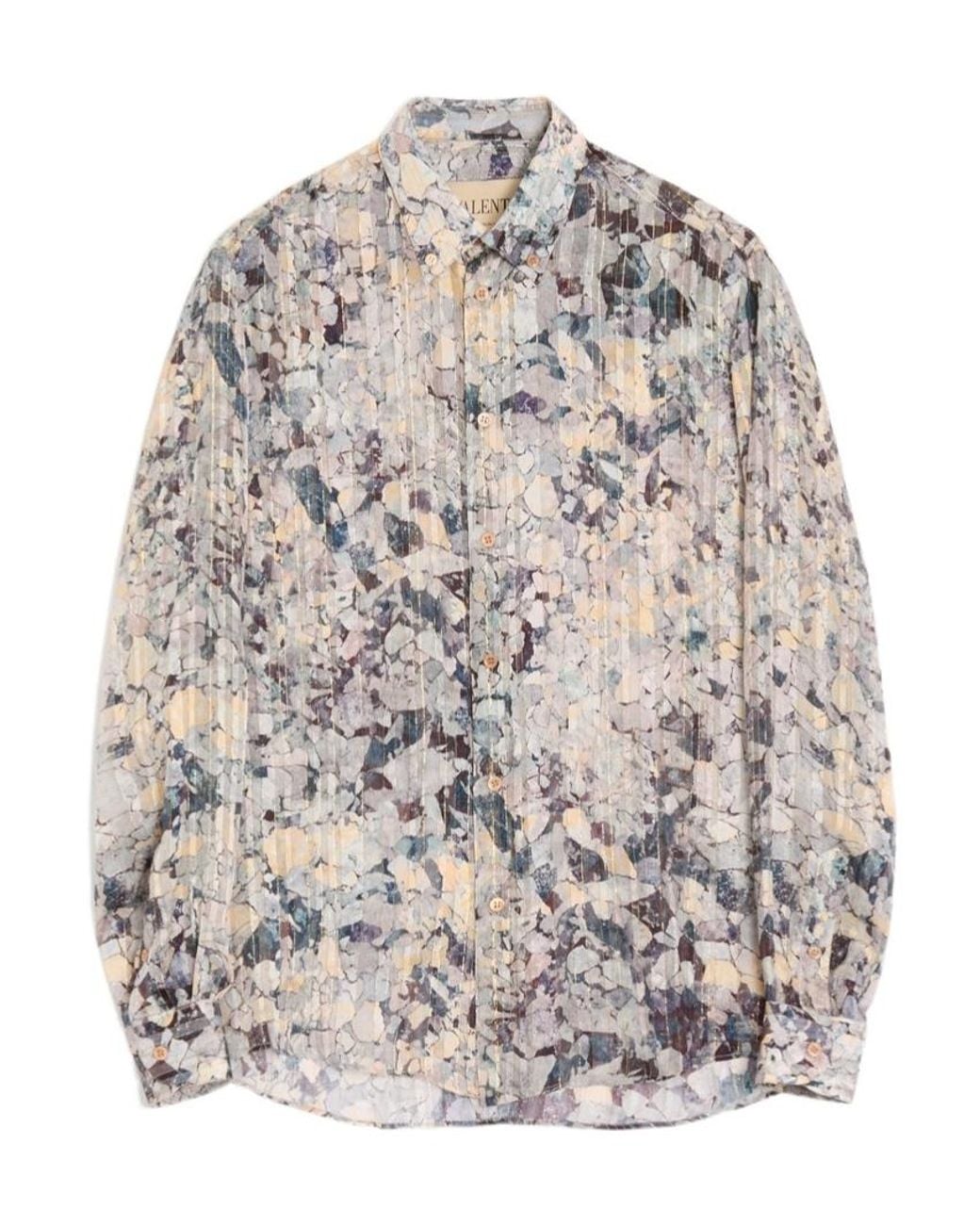 Valentino Gray Long-Sleeved Shirt for men