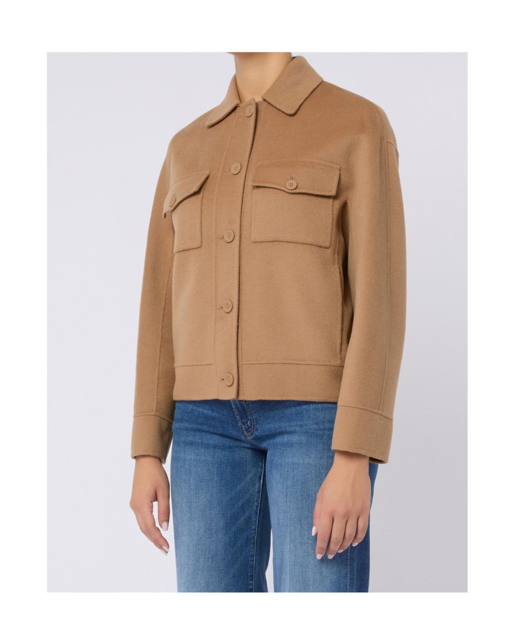 Max Mara Brown Studio Fiero Button-Up Jacket
