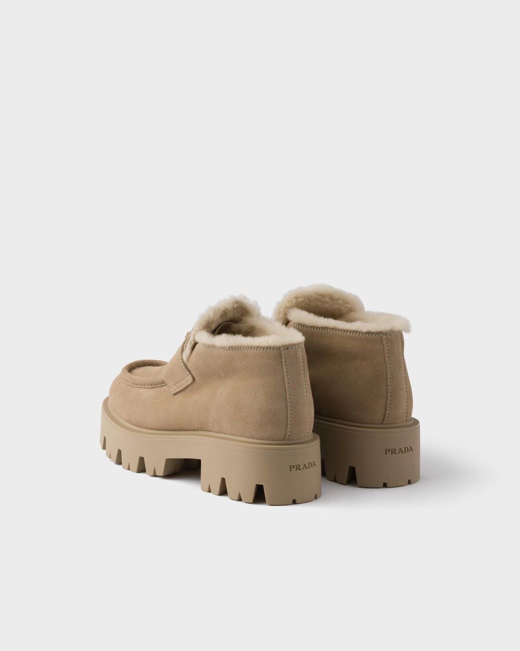 Prada Brown Suede Loafers