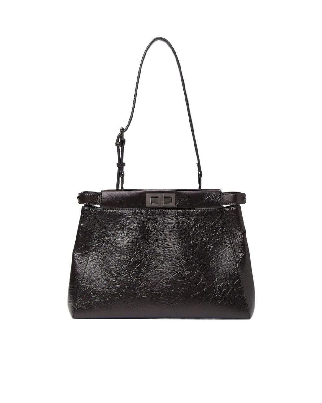 Fendi Black My Peekaboo Medium Shoulder Bag