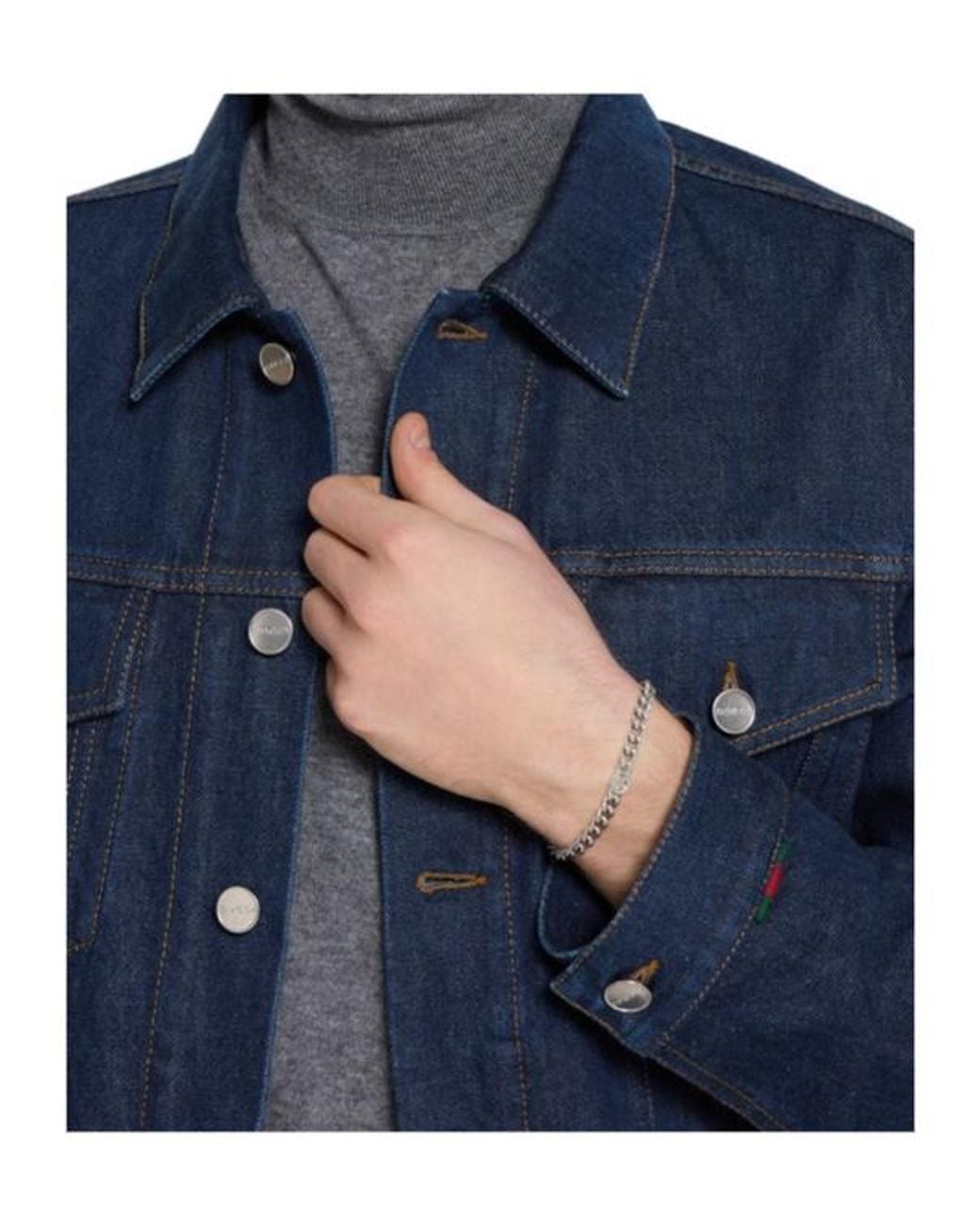 Gucci Metallic Interlocking Bracelet for men