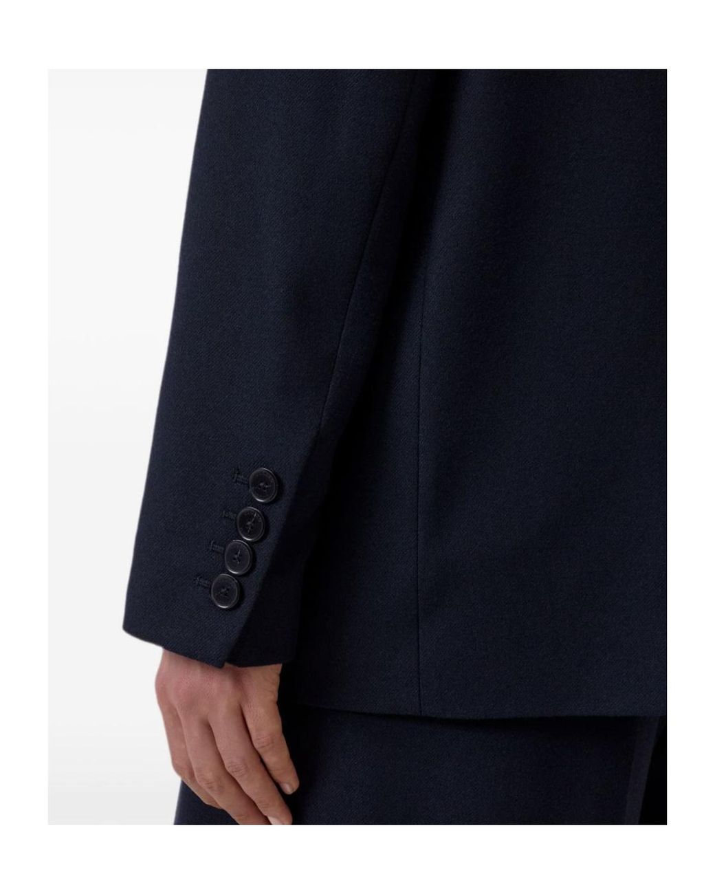 Closed Blue Double-Breasted Fitted Blazer