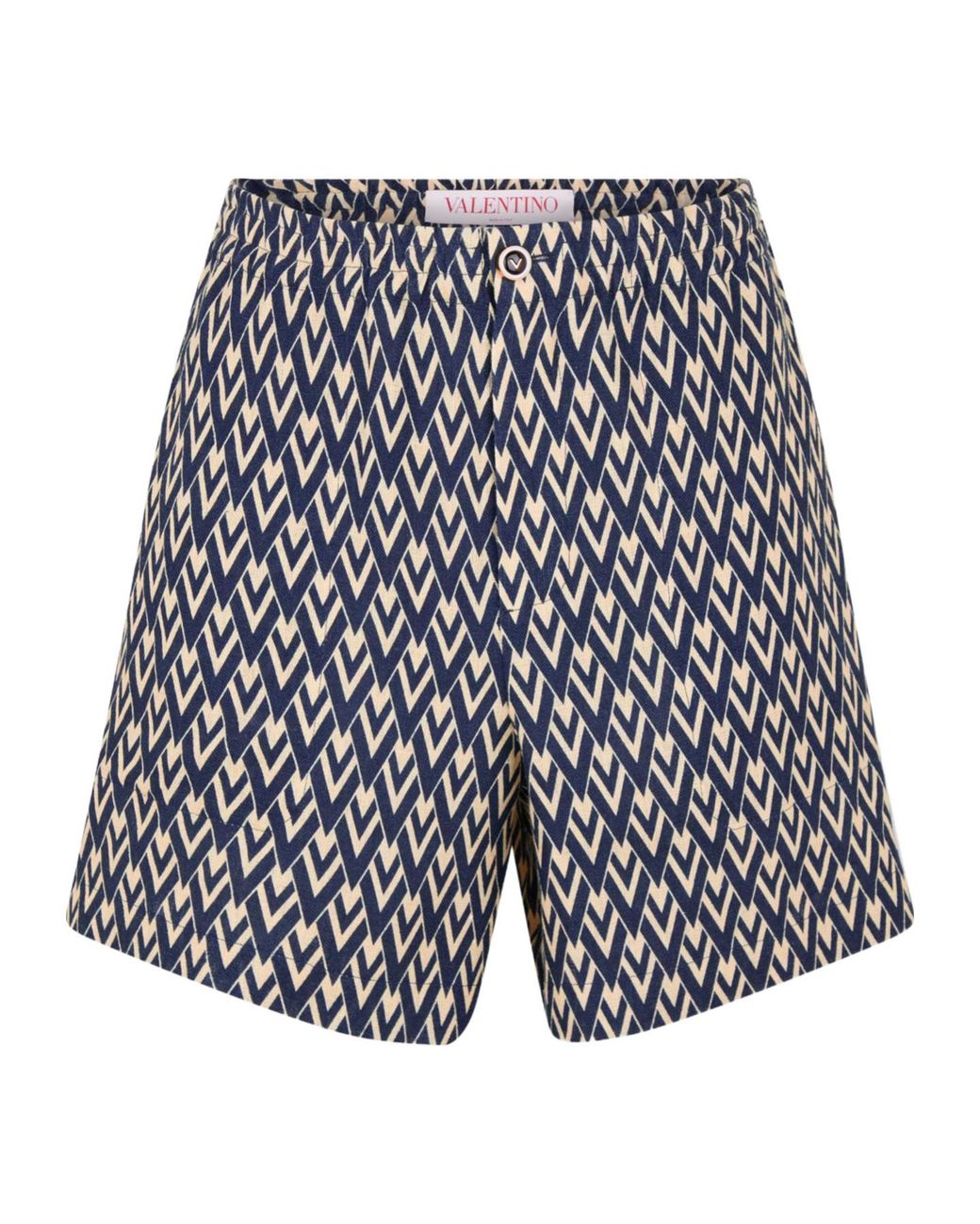 Valentino Blue Printed Graphic Shorts for men