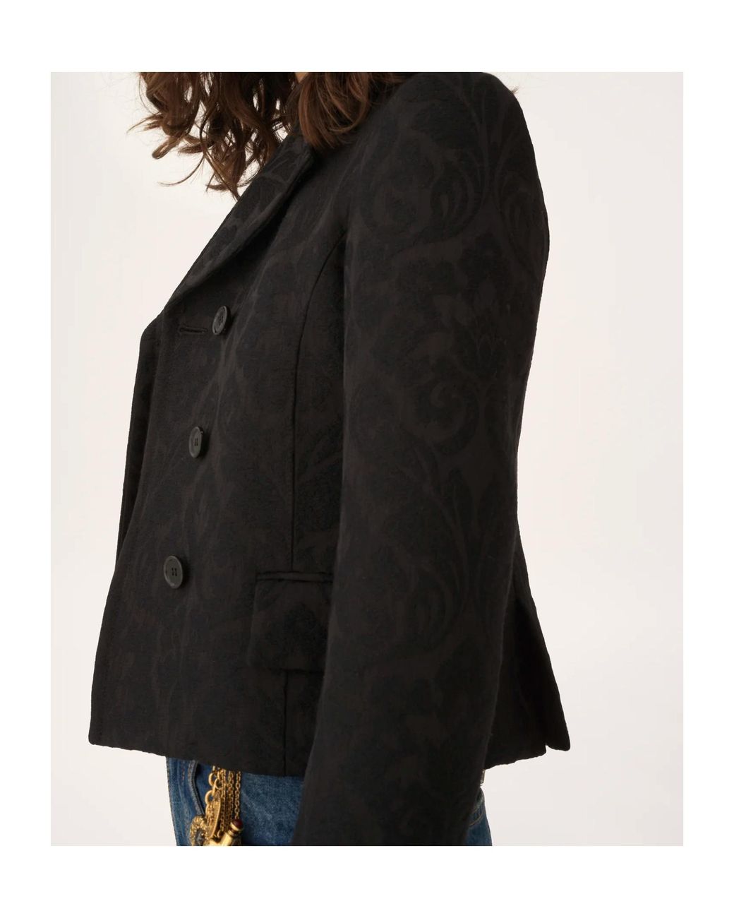 Chloé Black Double-Breasted Fitted Jacket