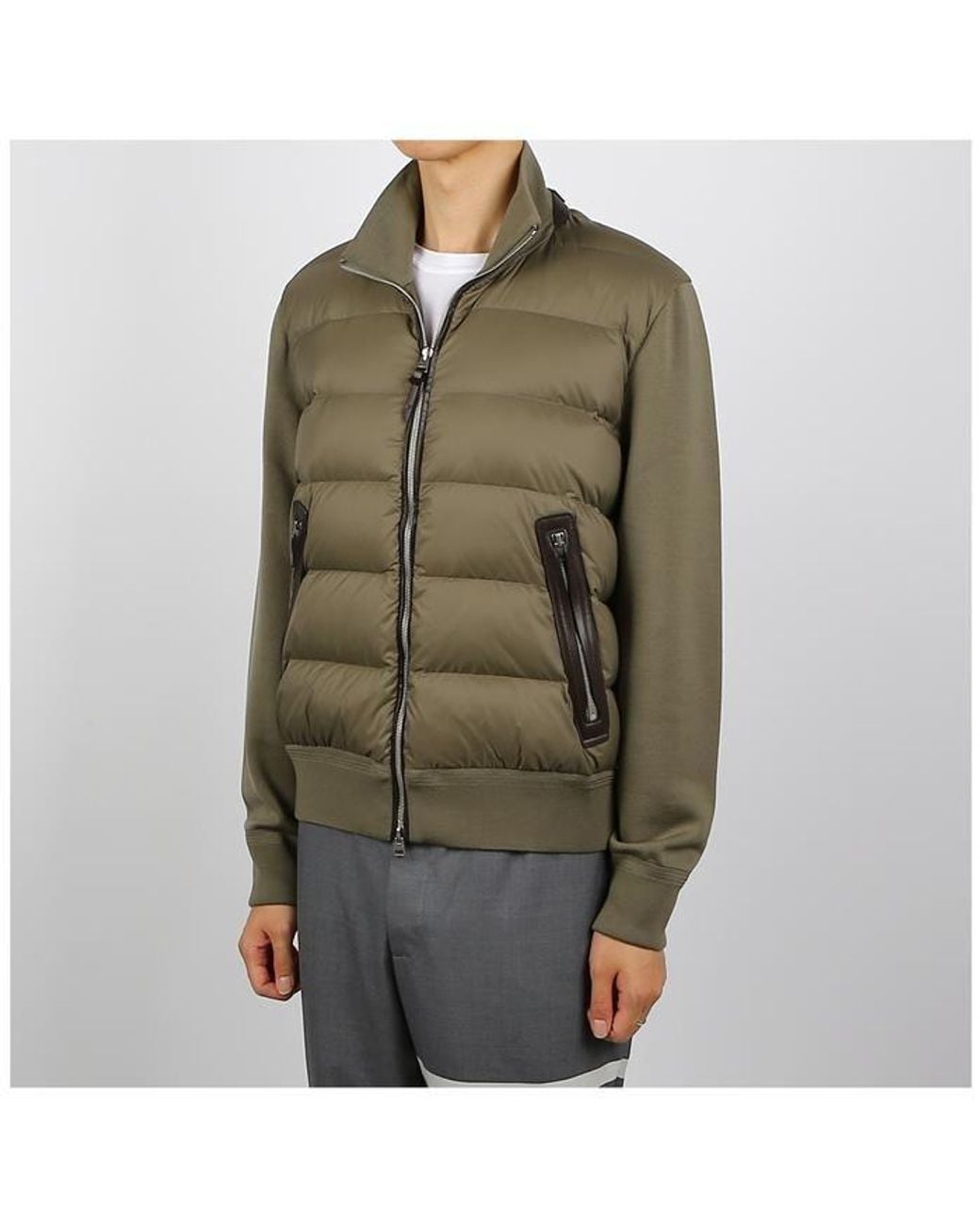 Tom Ford Green Padded Wool Jacket for men