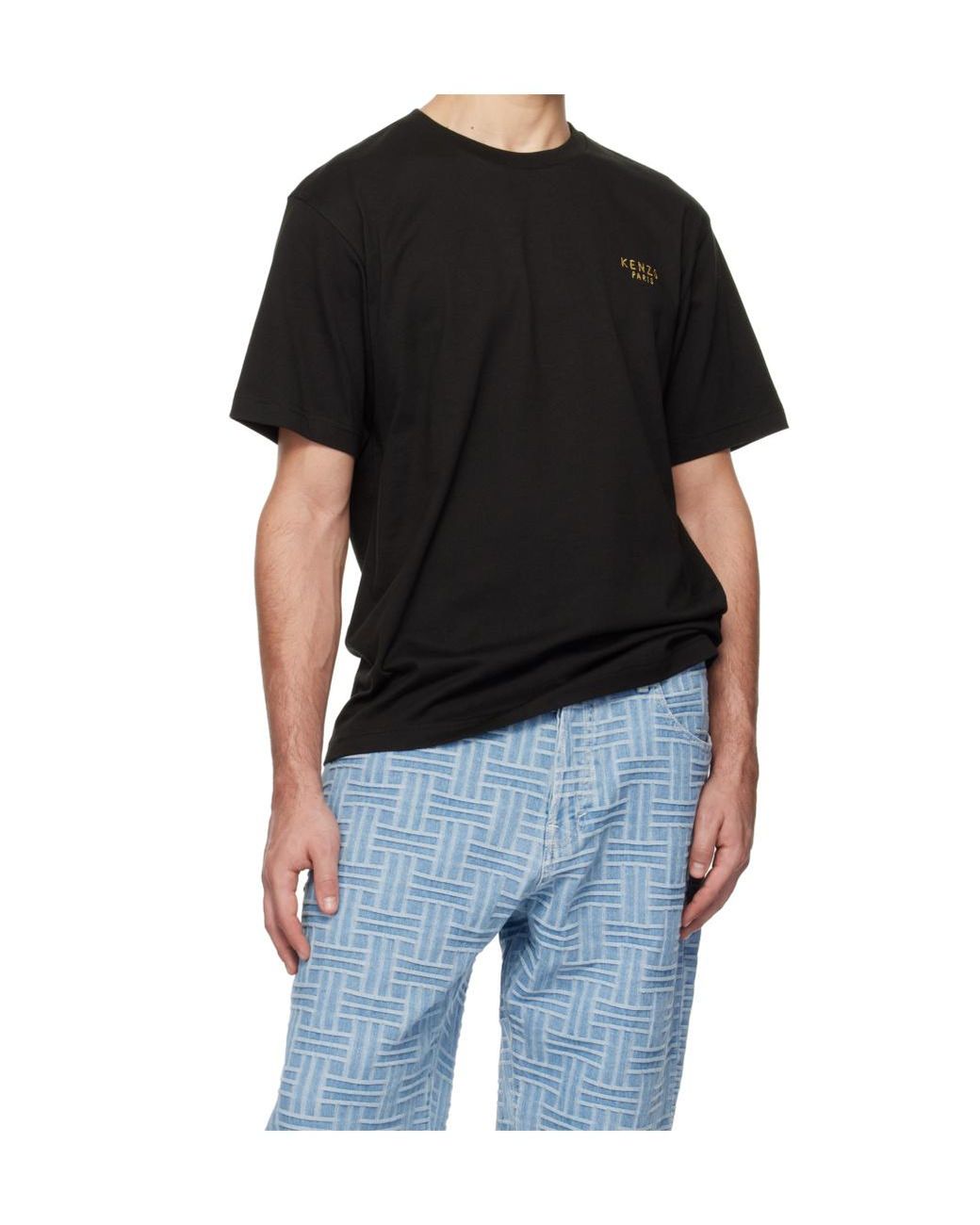 KENZO Black Year Of The Snake Embroidered T-Shirt for men