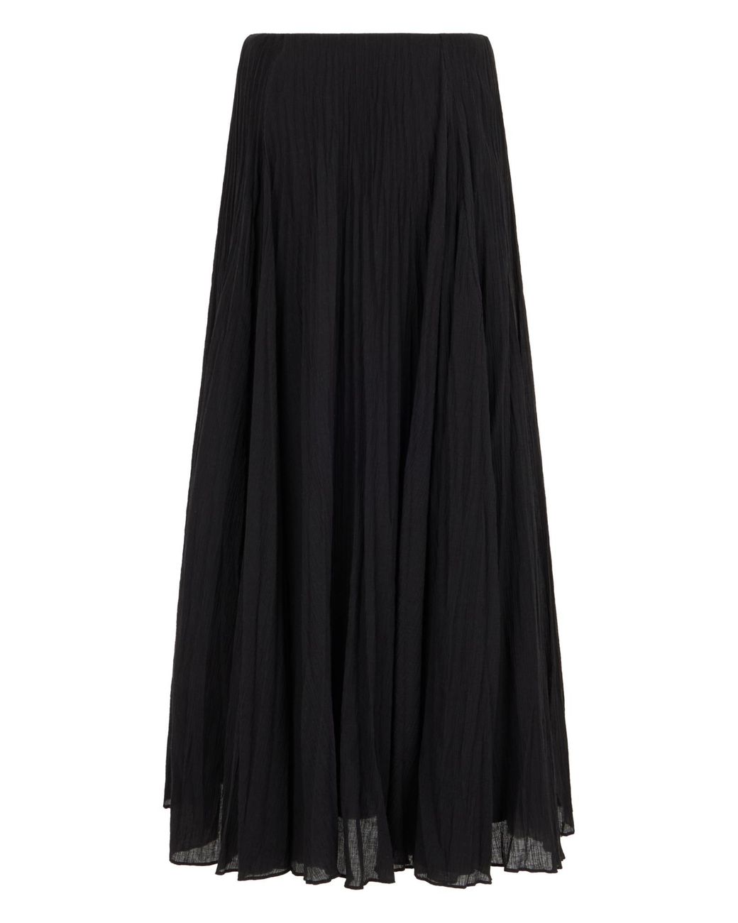 Vince Black Crinkled Maxi Skirt