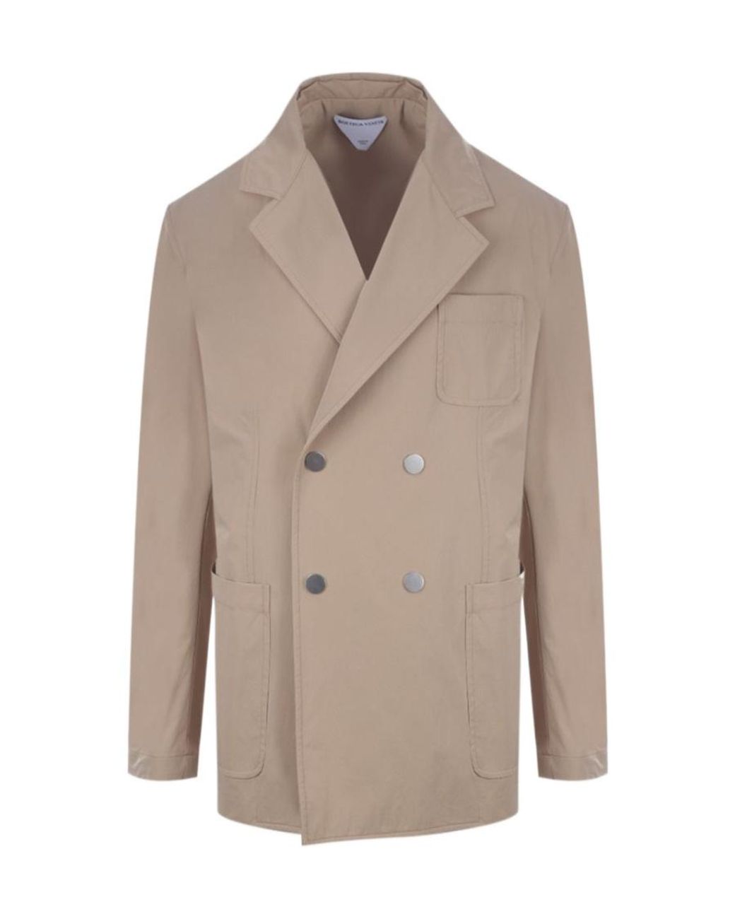 Bottega Veneta Brown Double-Breasted Long-Sleeved Jacket for men