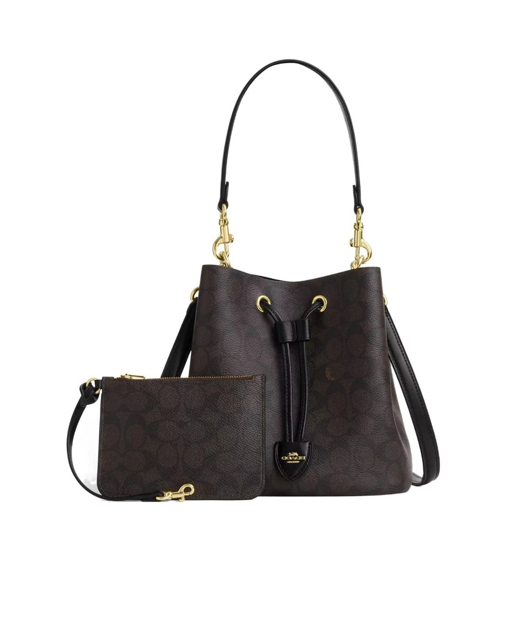 COACH Black Rowan Bucket Bag