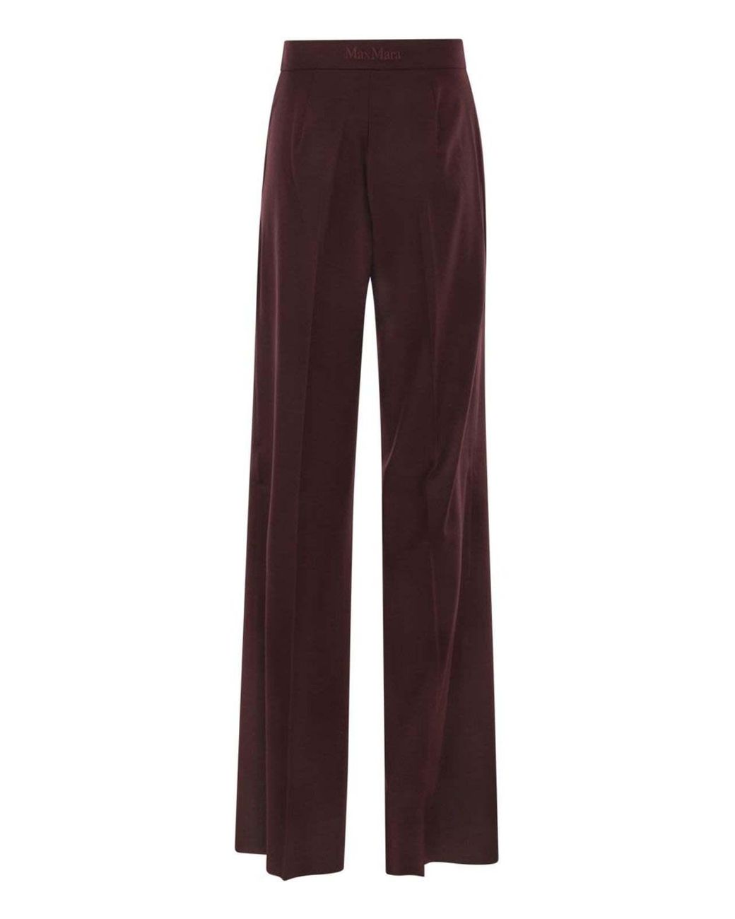 Max Mara Red Regular Pleated Pants