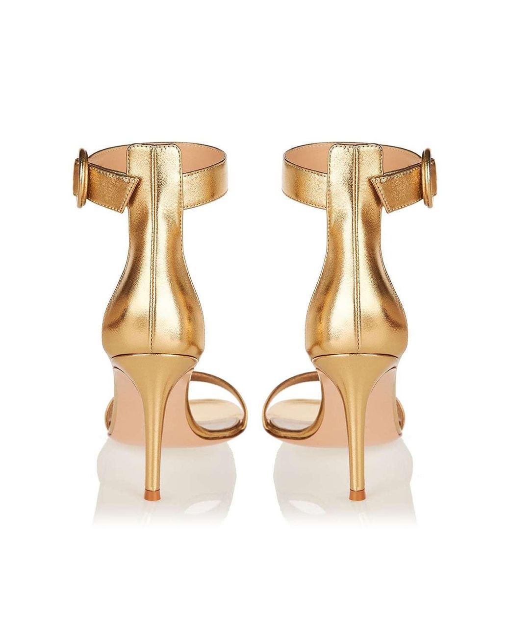Gianvito Rossi Metallic Portofino 85Mm Sandals