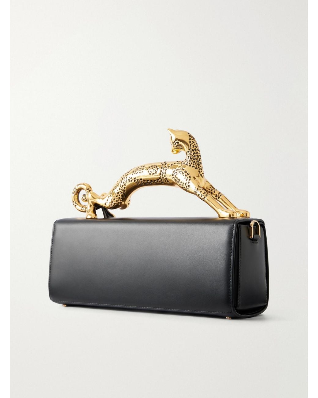Lanvin Blue Pencil Cat Leather Clutch