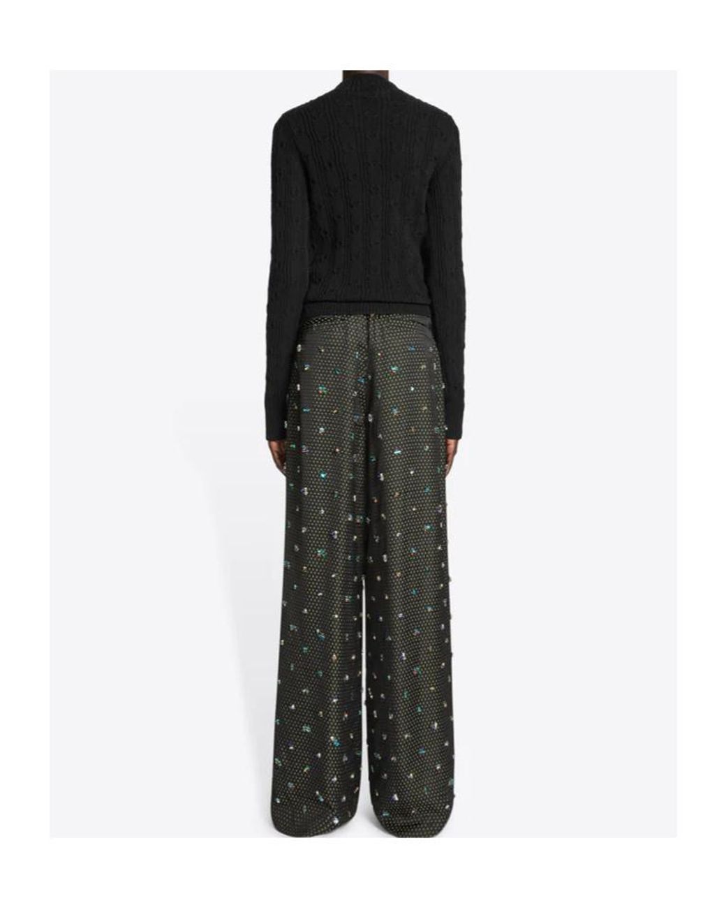 Dries Van Noten Black Mock Neck Knitted Jumper