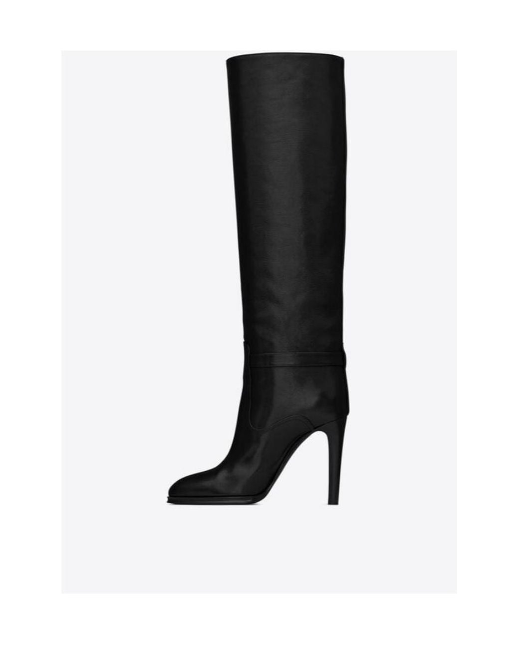 Saint Laurent Black Diane Almond Toe Boots