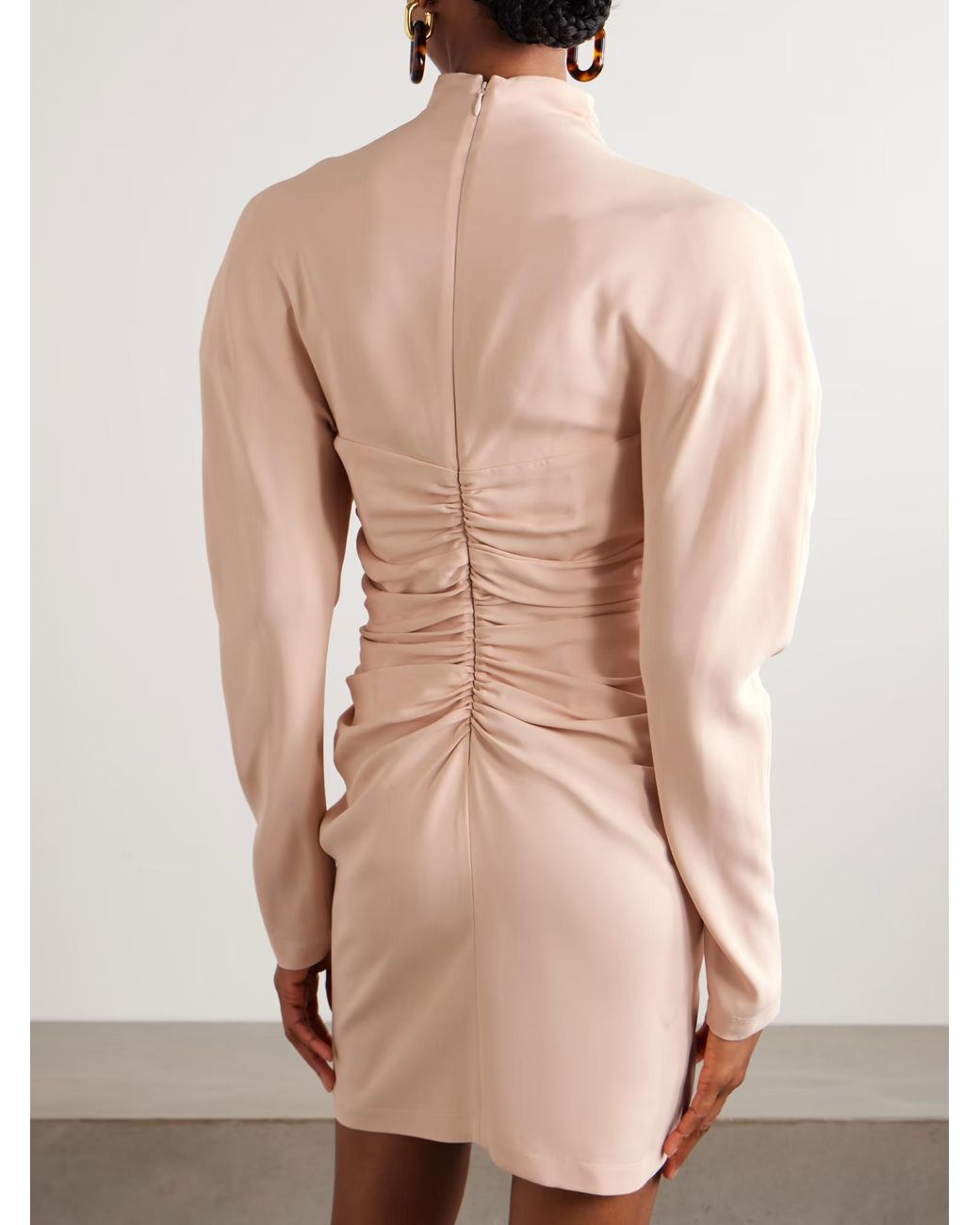 Stella McCartney Pink Pleated Crepe Mini Dress