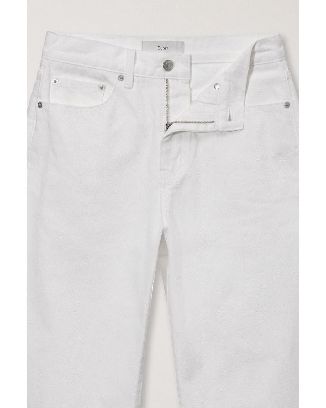 DUNST White Straight-Leg Jeans