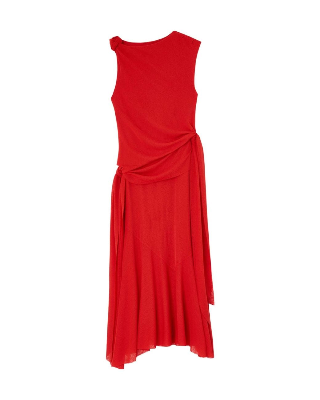 Ganni Red Marl Mesh Long Dress