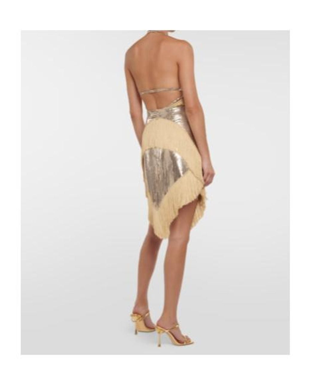 Rabanne Natural Embellished Miniskirt
