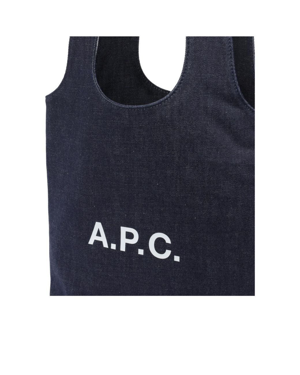 A.P.C. Blue Logo Printed Tote Bag