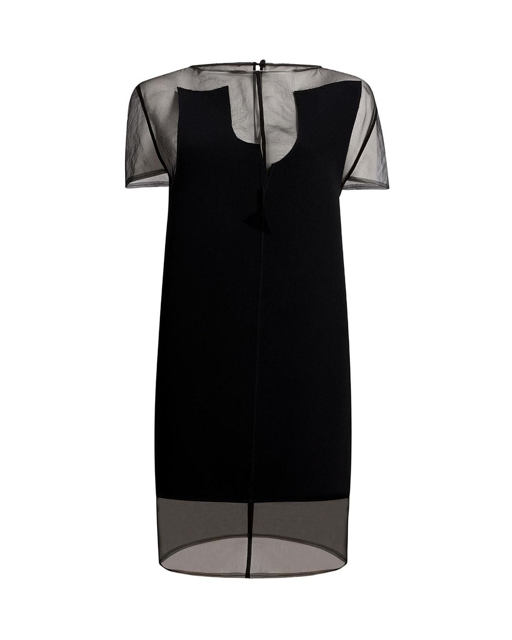 Khaite Black Winona Short Sleeved Mini Dress