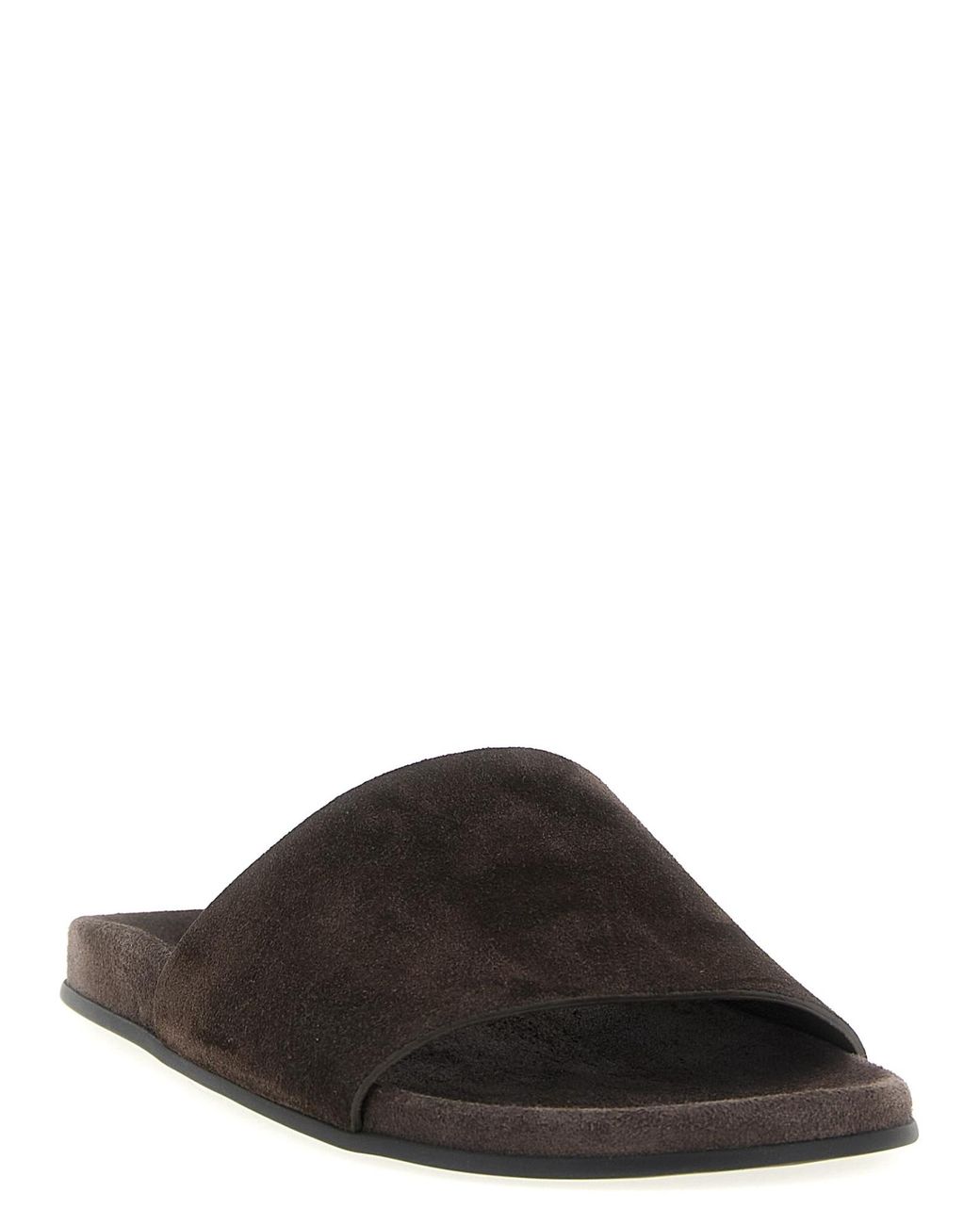 The Row Brown Hugh Slip-On Slides for men