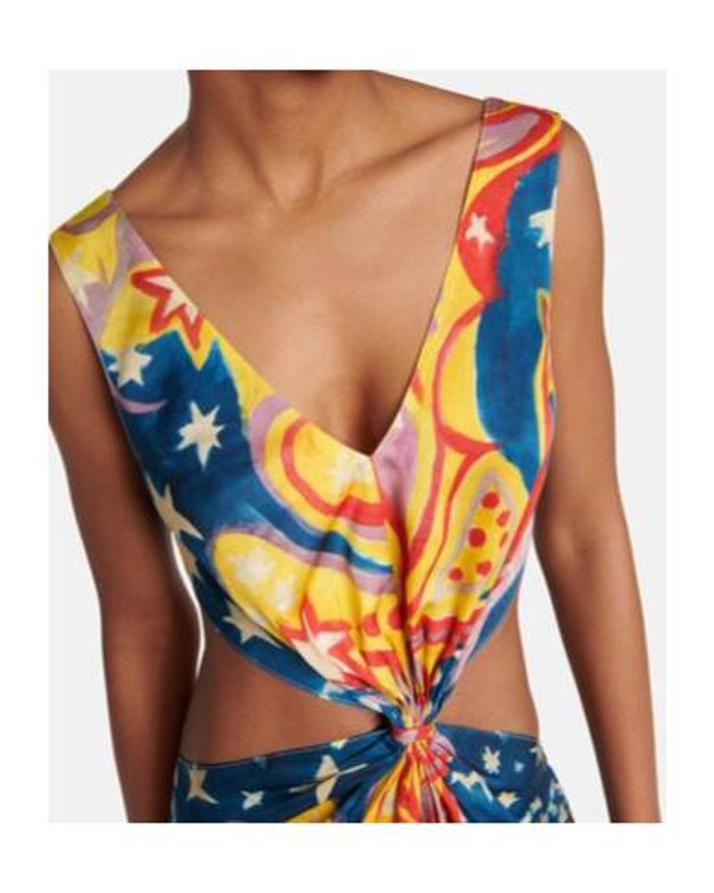 Marni Blue Printed Midi Dress