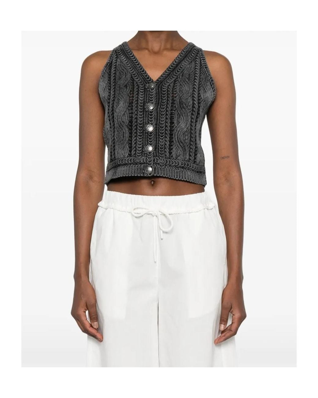 Pinko Gray Myrtus Vest