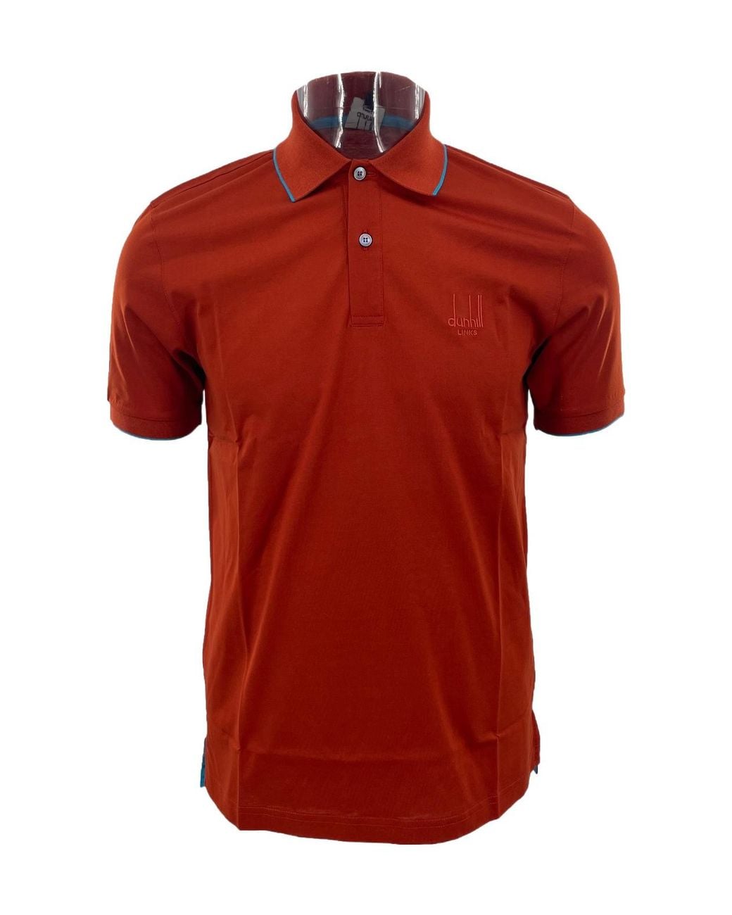 Dunhill Red Buckle Short-Sleeved Polo Shirt for men