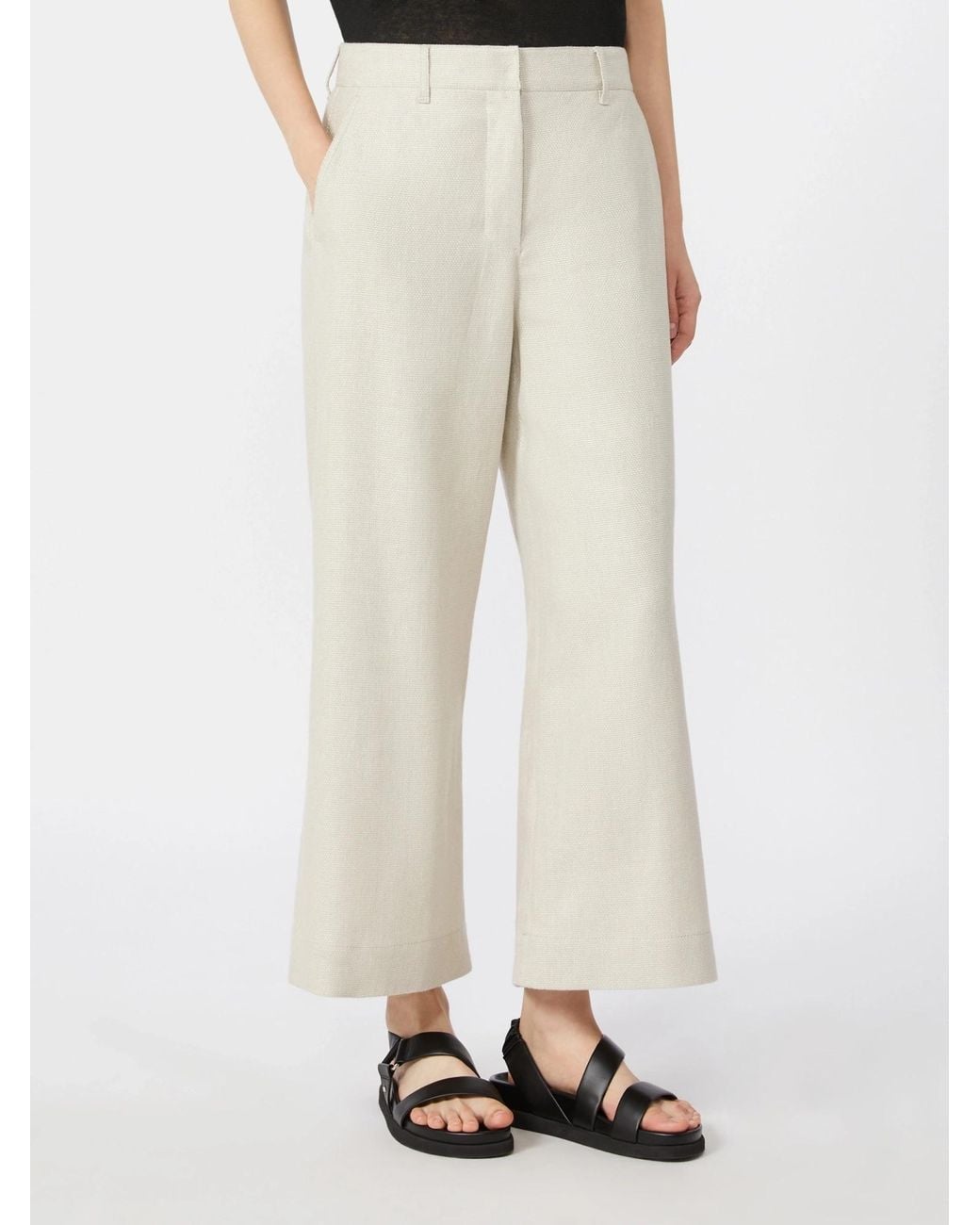 Max Mara White 'S Abissi Wide Leg Trousers