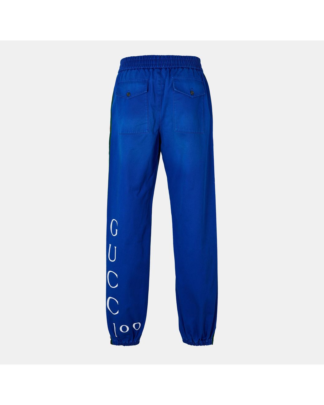 Gucci Blue Logo Casual Trousers for men