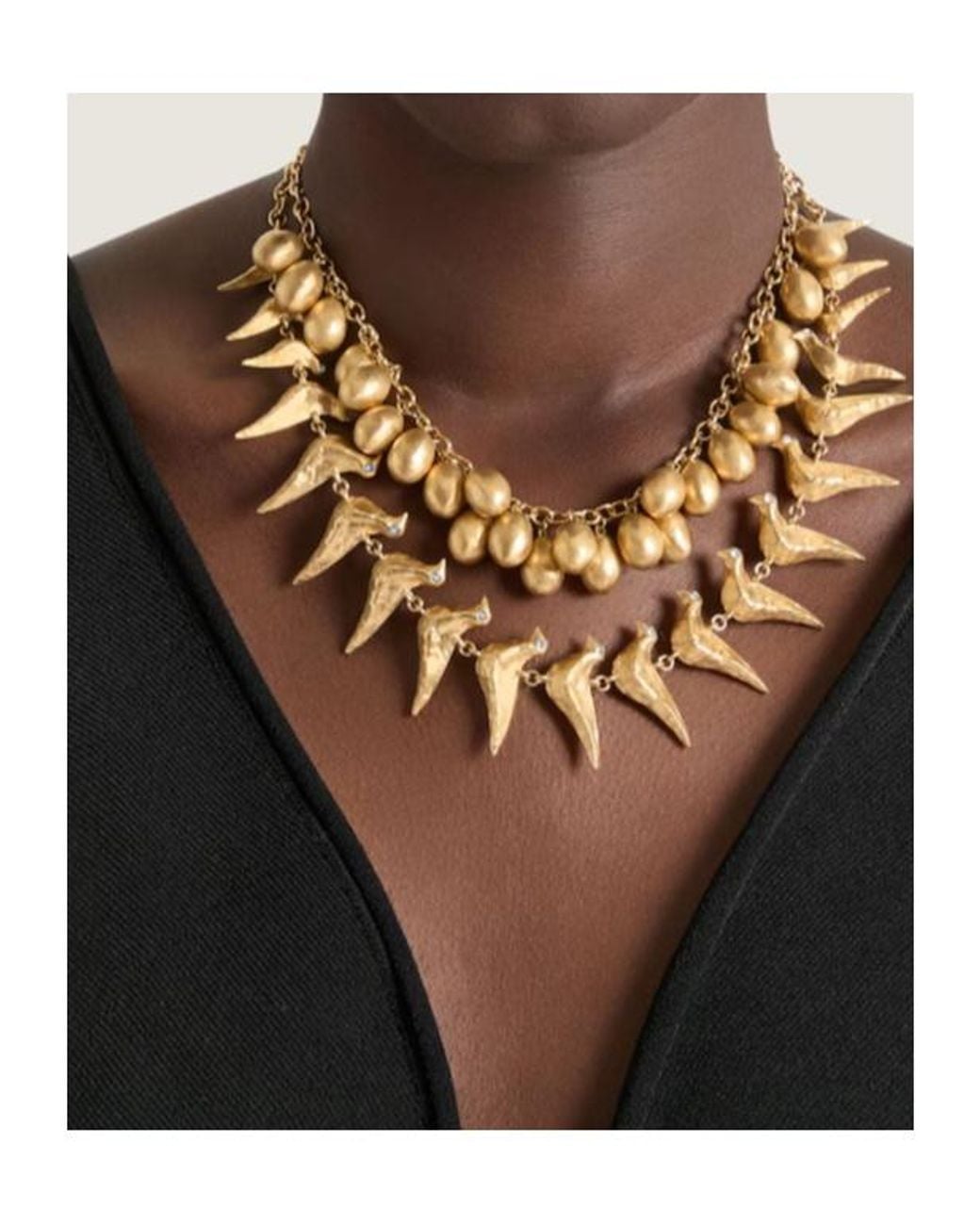 Givenchy Metallic Lucky Charms Multi-Row Necklace