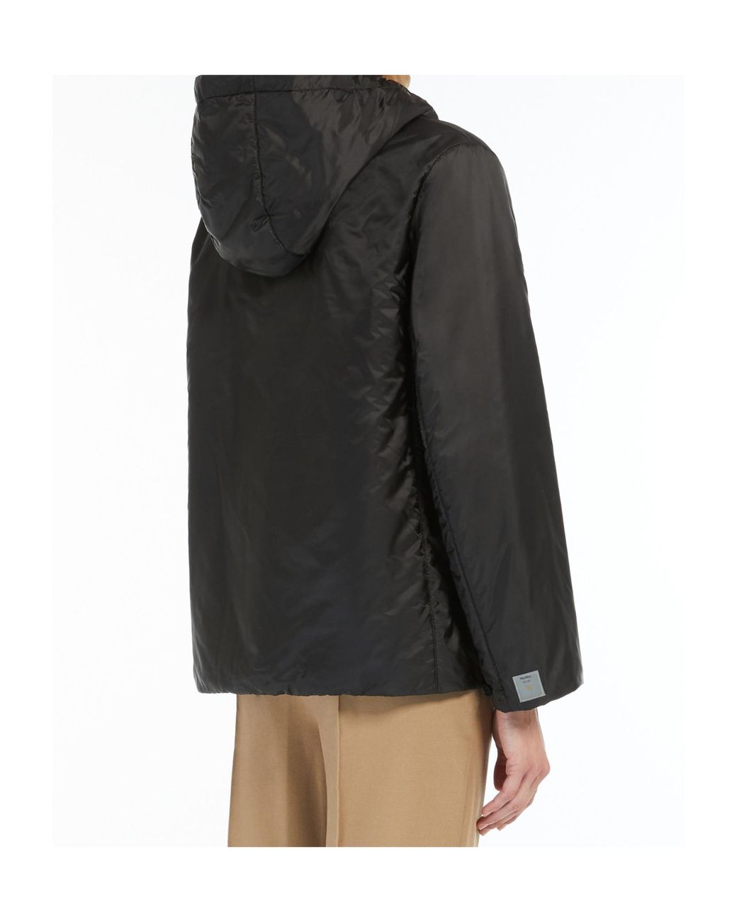 Max Mara Black The Cube Greenh Zip-Up Drawstring Jacket