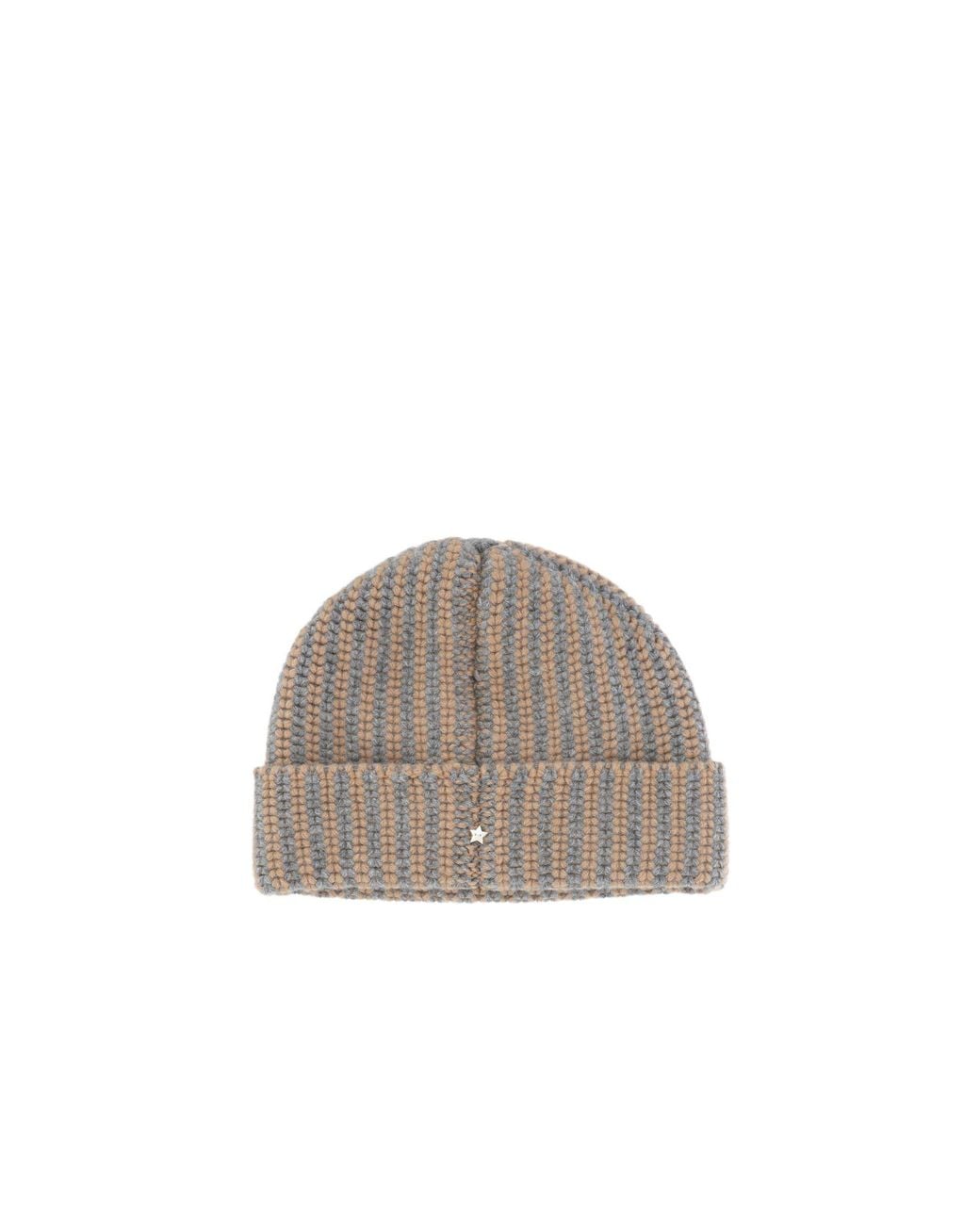Lorena Antoniazzi Brown Striped Knit Hat