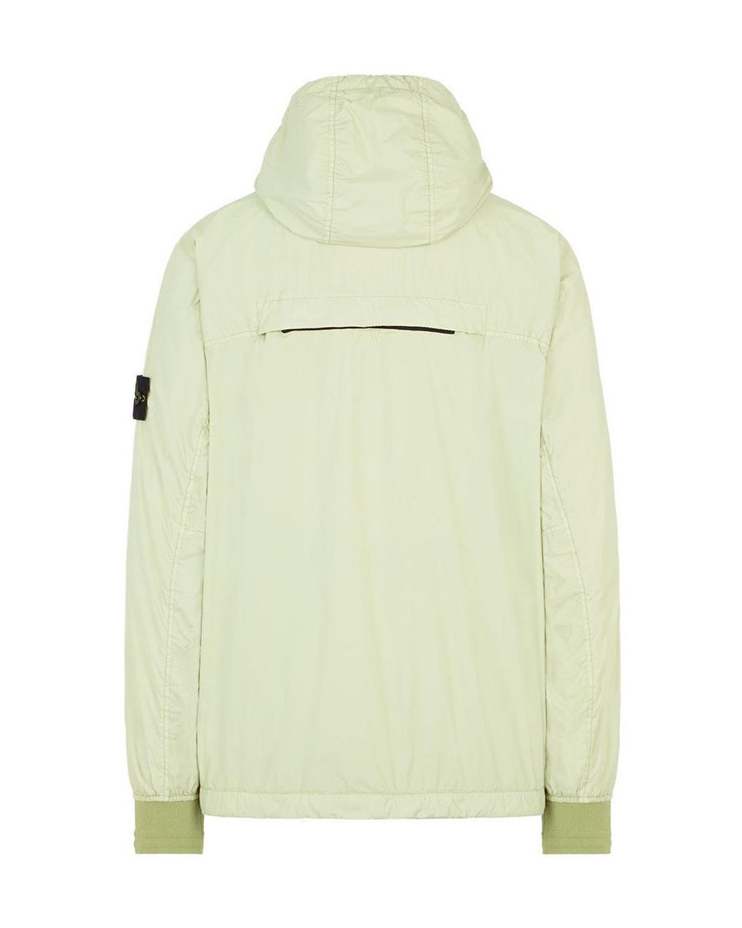 Stone Island Natural Foldable Logo Patch Zip-Up Jacket for men