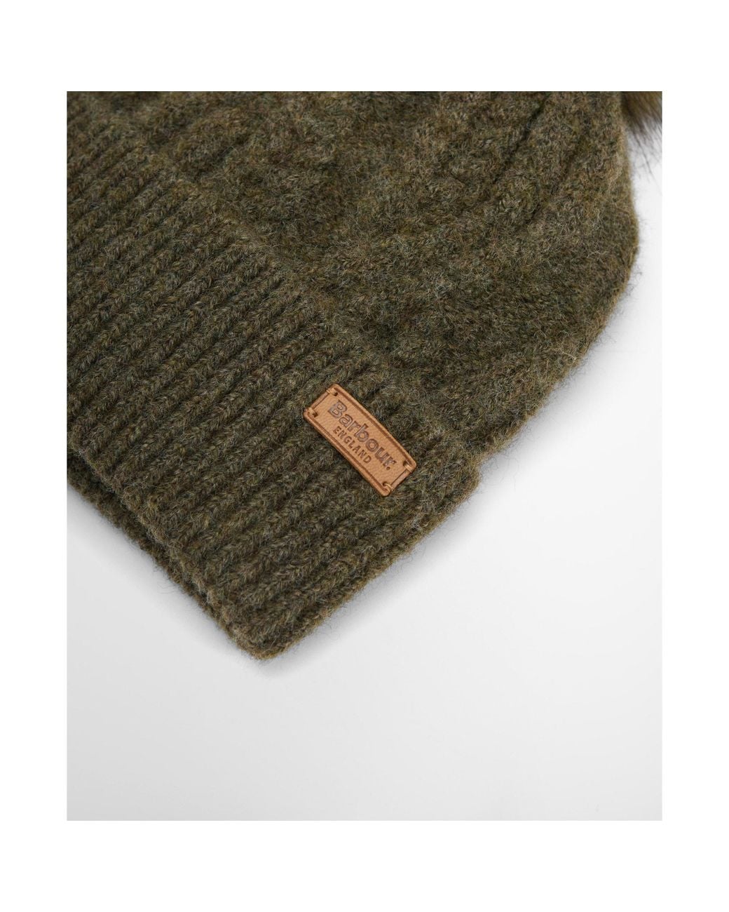 Barbour Green Knit Beanie
