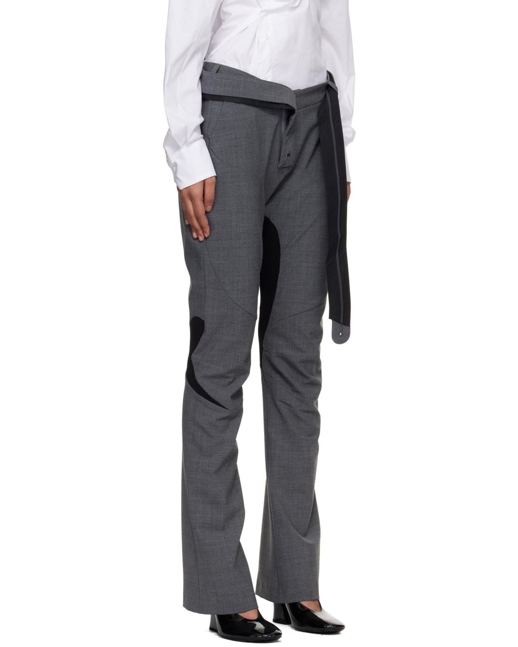 OTTOLINGER Gray Trousers With Belt Loops