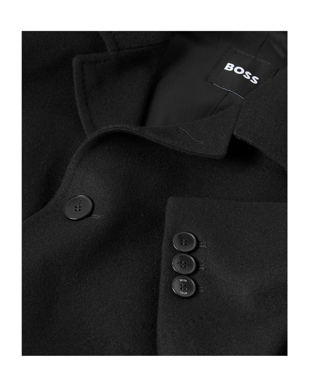 Boss Black Solid Color Loose Coat for men