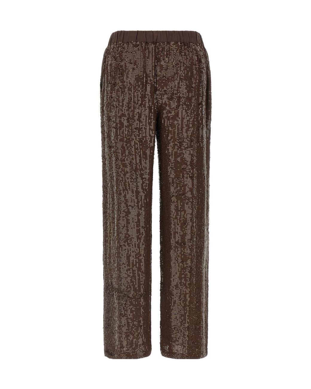 P.A.R.O.S.H. Brown Straight-Leg Casual Trousers
