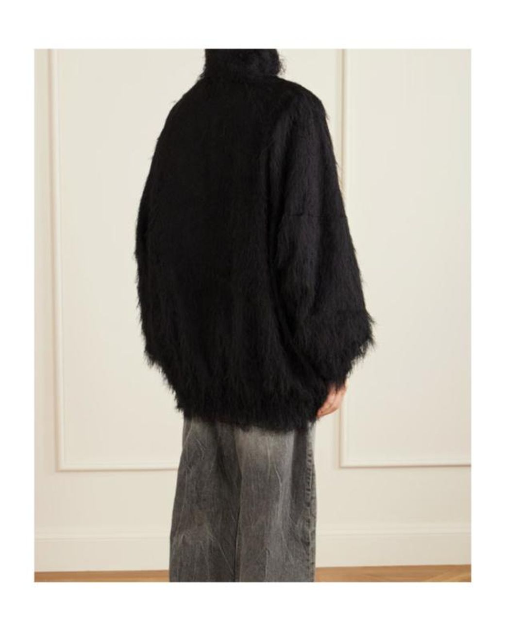 Frankie Shop Black Baxter Fringed Shell Jacket